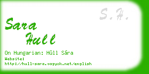 sara hull business card
